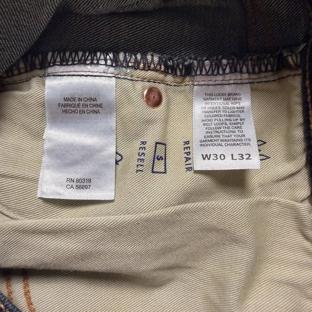 Lucky Brand 110 Slim‎ Jeans Men's 30x32 Dark Wash Denim Blue NWT $99